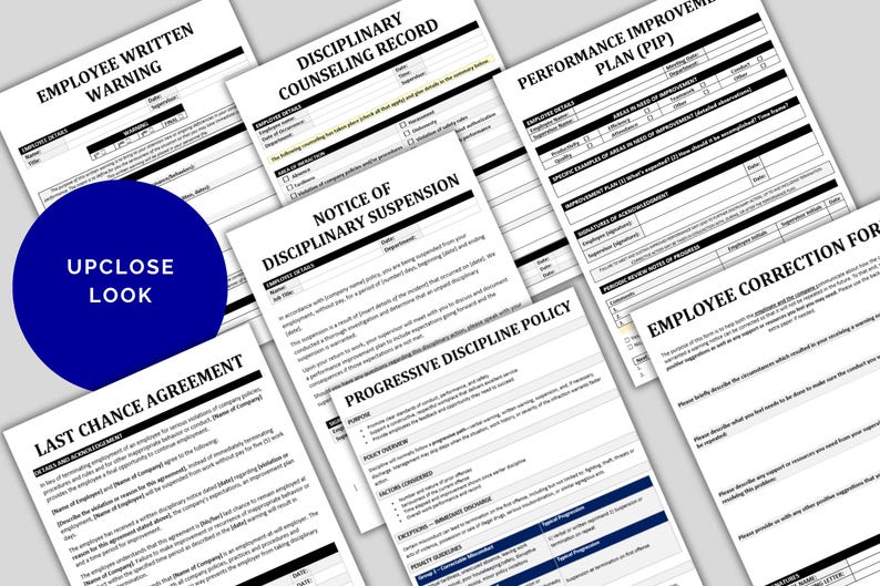 2025 Employee Disciplinary Templates Bundle: HR Forms (digital Download ...
