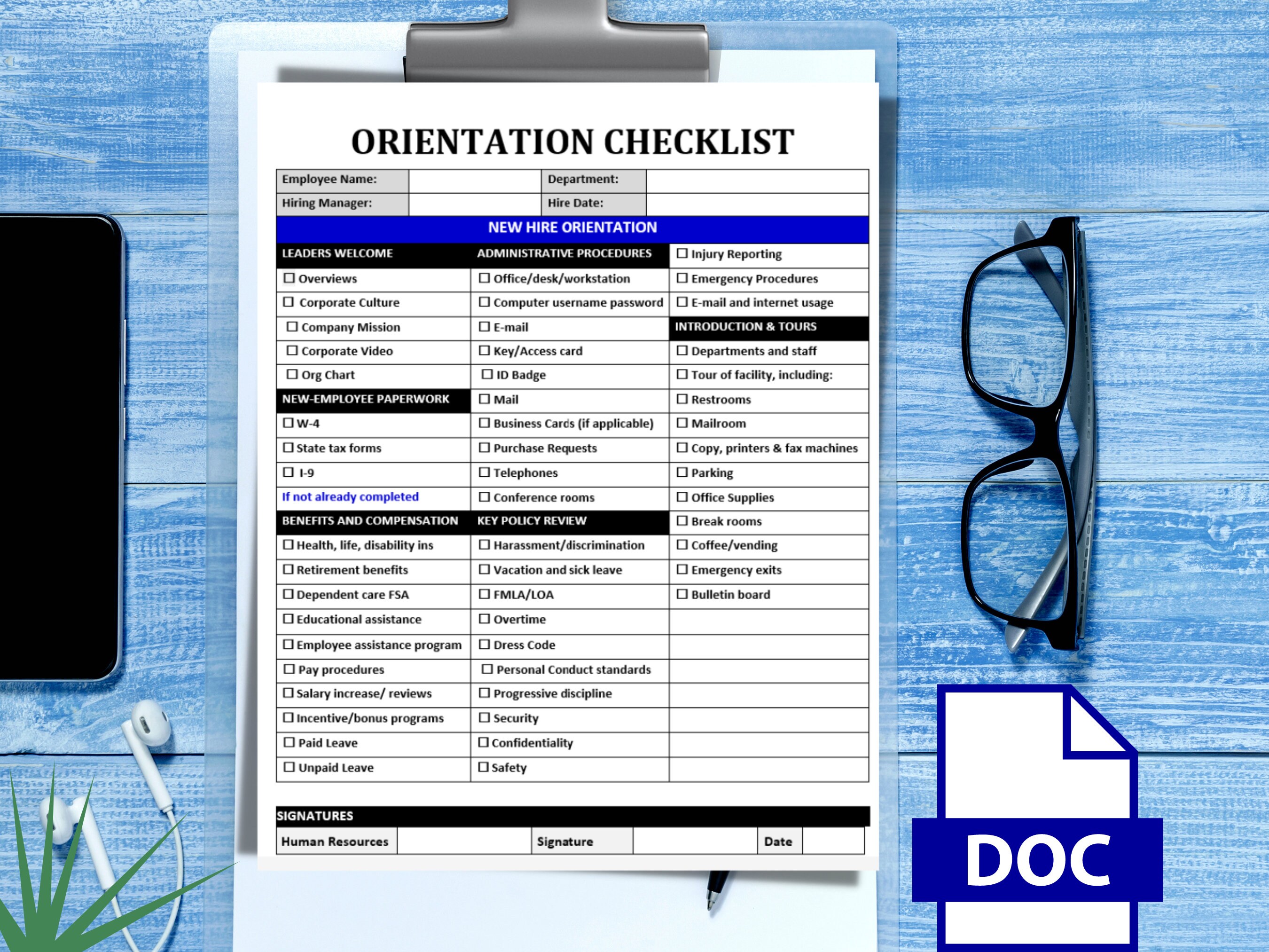 Onboarding Checklist Templates New Hire Employee Checklists - Etsy