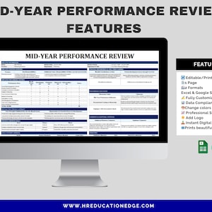 Mid-year Employee Performance Review Template: HR Evaluation Form ...
