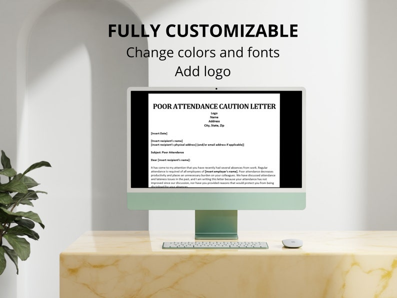 Attendance Warning Letter HR Template Employee Poor Attendance Notice