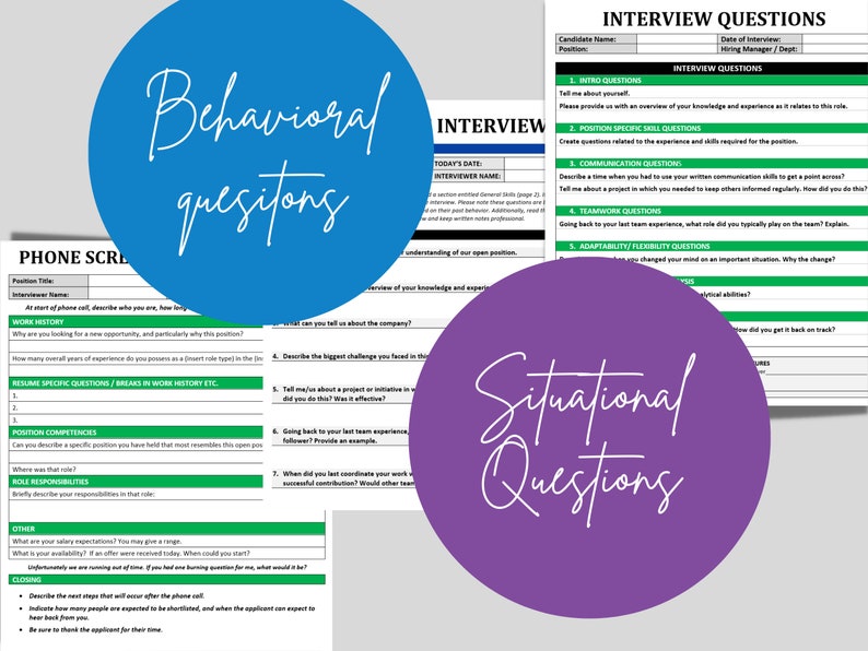 HR Interview Essentials Questions Bundle Human Resources - Etsy