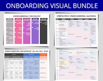 New Hire Onboarding Plan Trackers: HR Templates (30-60-90 Day Planner)