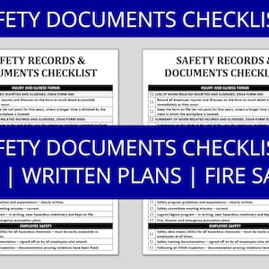 OSHA Safety Checklist: Audit, Training, Incident Report Templates (Digital Download)