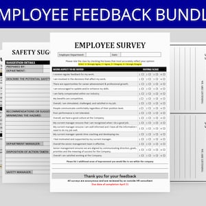Pacchetto feedback dipendenti / Relazioni dipendenti / Sondaggio HR / Sondaggi risorse umane, schede casella suggerimenti, coinvolgimento risorse umane e cultura aziendale