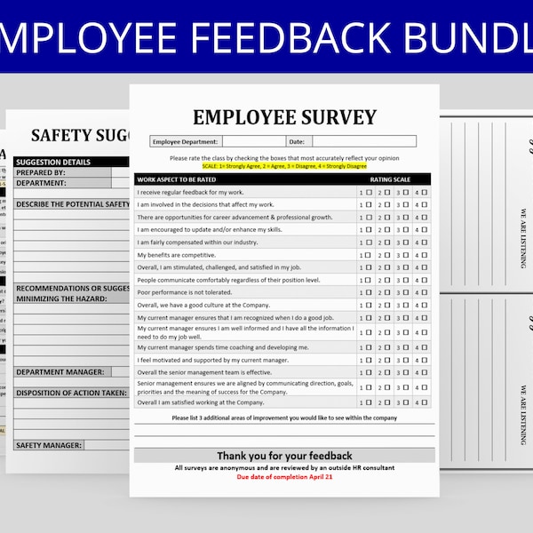 Employee Suggestion Form Etsy
