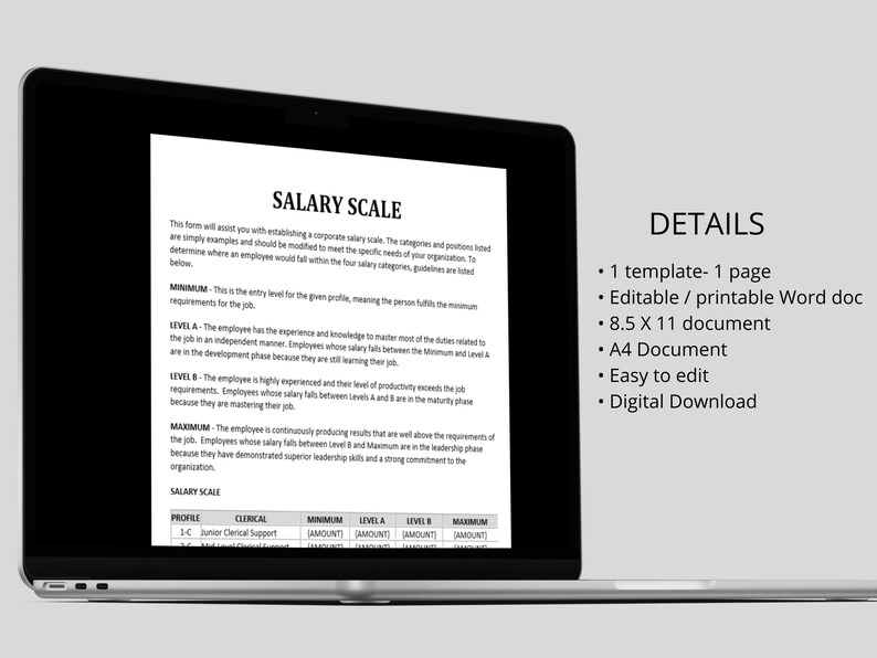 Comprehensive And Customizable Salary Scale Template For Effective comprehensive-and-customizable-salary-scale-template-for-effective