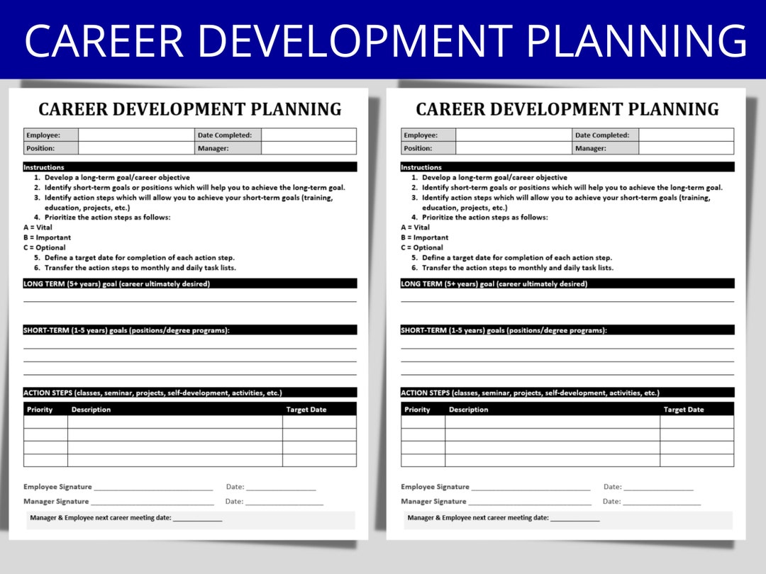 Career Development Planning Template Employee Training Document MS Career Development Planning Template Employee Training Document MS