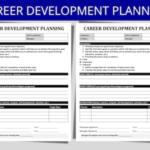 Career Development Planning Template: HR Employee Form (MS Word)