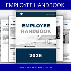 Employee Handbook Template | HR Employment Policy Manual (Word Document)
