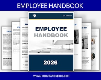 Employee Handbook Template | HR Employment Policy Manual (Word Document)