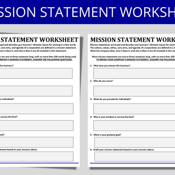 Mission Statement Template | HR Templates | Company History | Human Resources | Employment Vision | Employee Forms & Documents