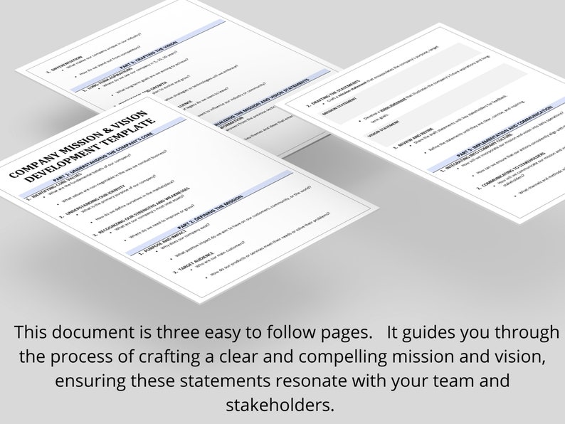 Mission & Vision Crafting Template: Company Goals (digital Download) - Etsy