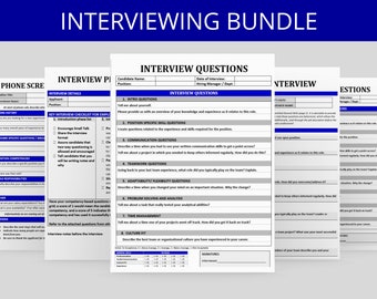 Bestes Vorstellungsgespräch Fragen Bundle (4). HR-Vorlage. Personalwesen Form. MS bearbeitbares Wort. Verhaltensinterviews . Vorlagen & Formen