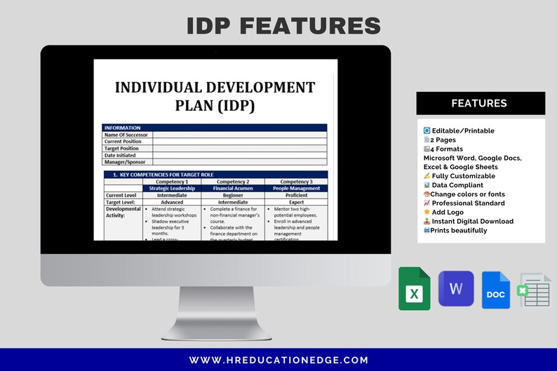 Individual Development Plan Template: Career & Leadership Coaching ...