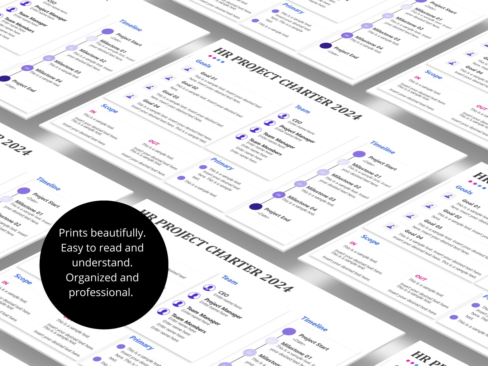 HR Project Charter Template: Editable Roadmap, Stakeholder Engagement ...