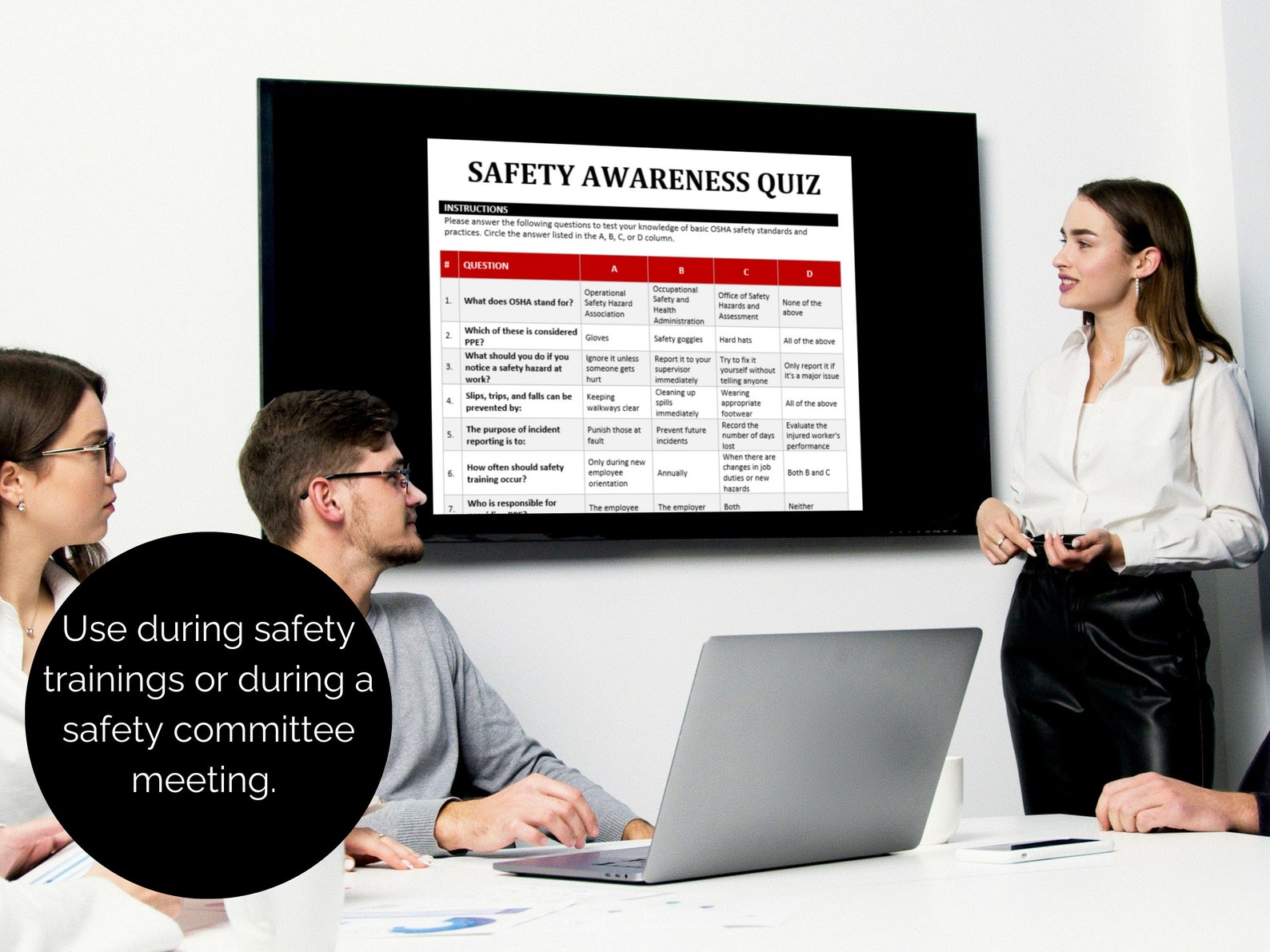 OSHA Safety Quiz: Employee Workplace Training (digital Download) - Etsy