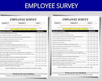 Employee Engagement Survey Template: HR Feedback Form