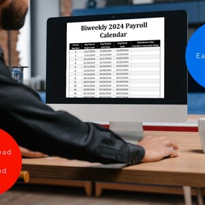 Biweekly Payroll Calendar 2024 | MS Editable Word, Excel | Pay Period ...