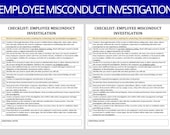 Employee Misconduct Investigation: HR Checklist Template (A4 Editable/Printable Word)