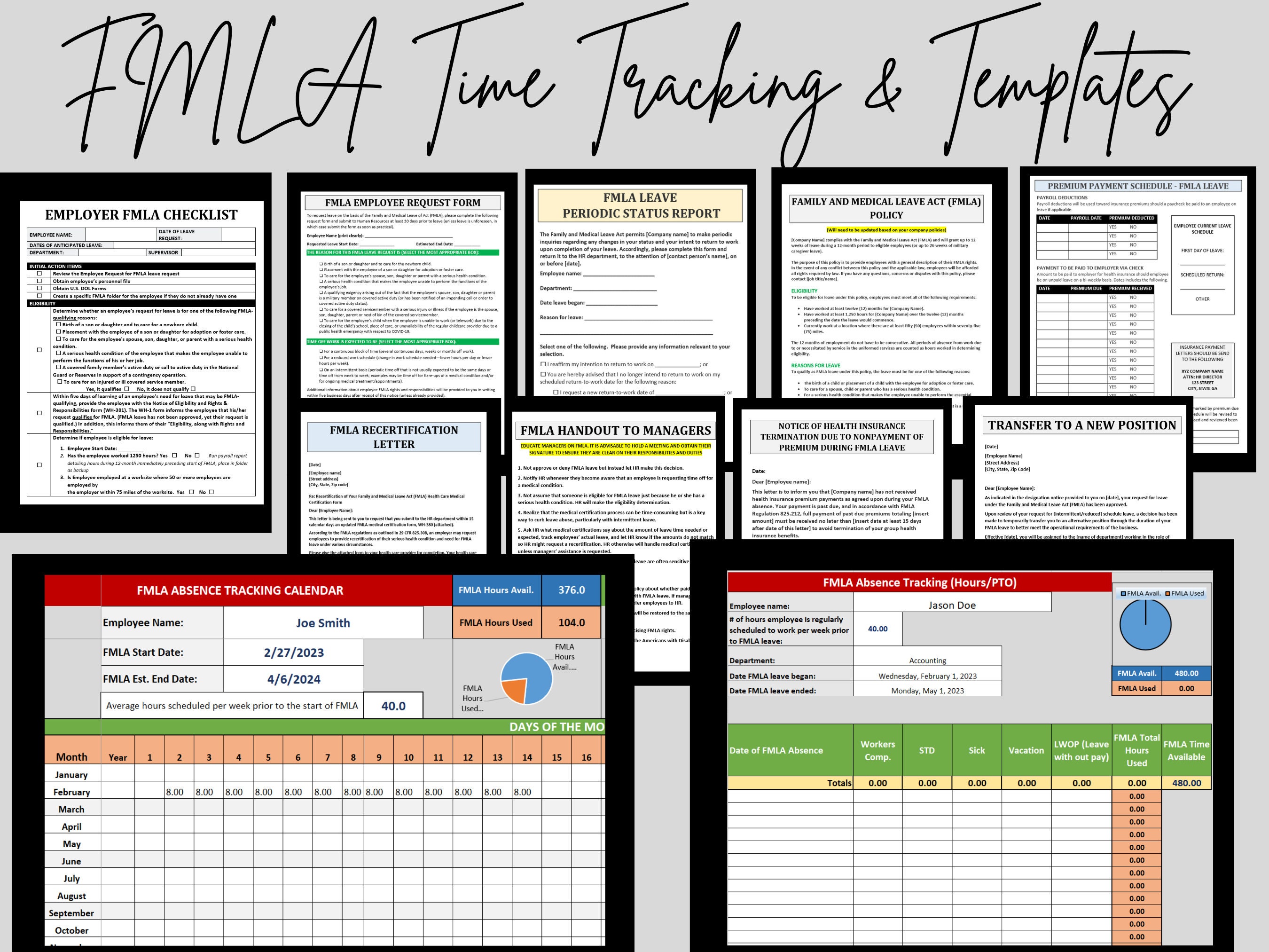 Buy fmla template bundle ms editable word / excel documents online in india  - etsy