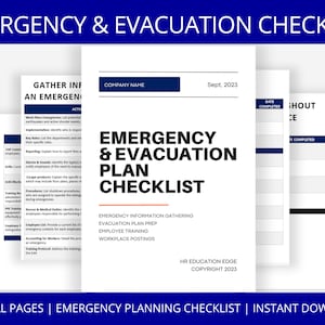 Emergency & Evacuation Action Plan Checklist: Workplace Safety Compliance | Employee Training Checklist, Fire Safety, First Aid | Fire Drill