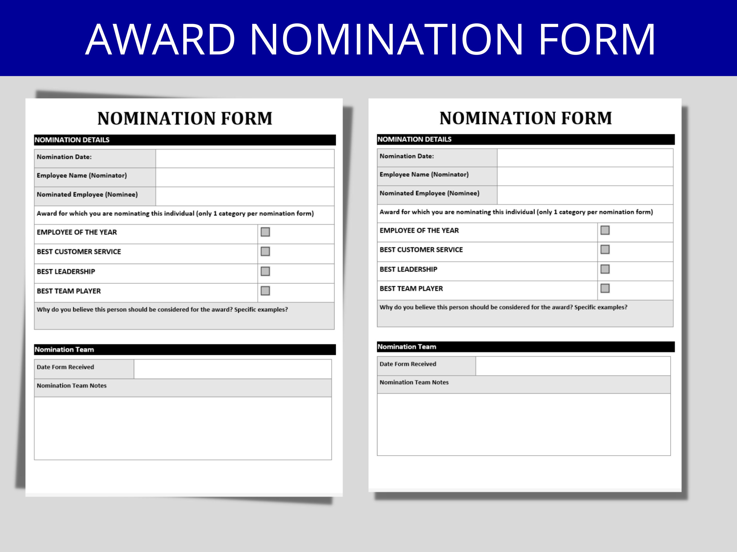Boost Engagement With Editable Employee Recognition Award Nomination Boost Engagement With Editable Employee Recognition Award Nomination