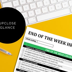 HR Weekly Wrap-up Checklist: Strategic Insights & Tasks (digital ...