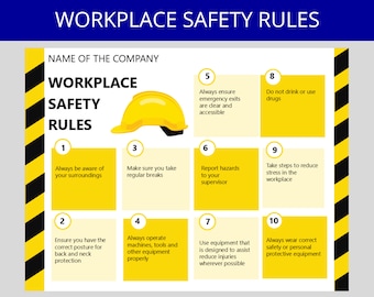 Employee Safety Rules Template: HR Safety Training (Editable Word Document)