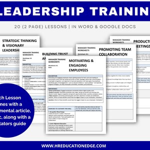 Leadership Training Workbook for Managers: Employee Development ...