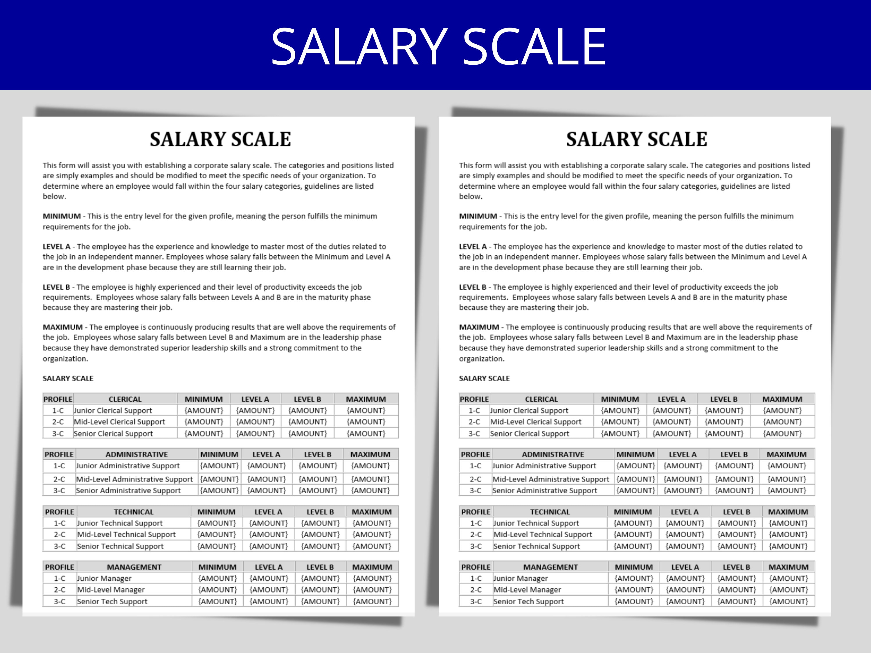 Comprehensive and Customizable Salary Scale Template for Effective Comprehensive and Customizable Salary Scale Template for Effective