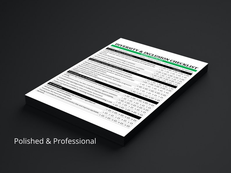 Diversity and Inclusion Checklist: HR Audit Template (digital Download ...