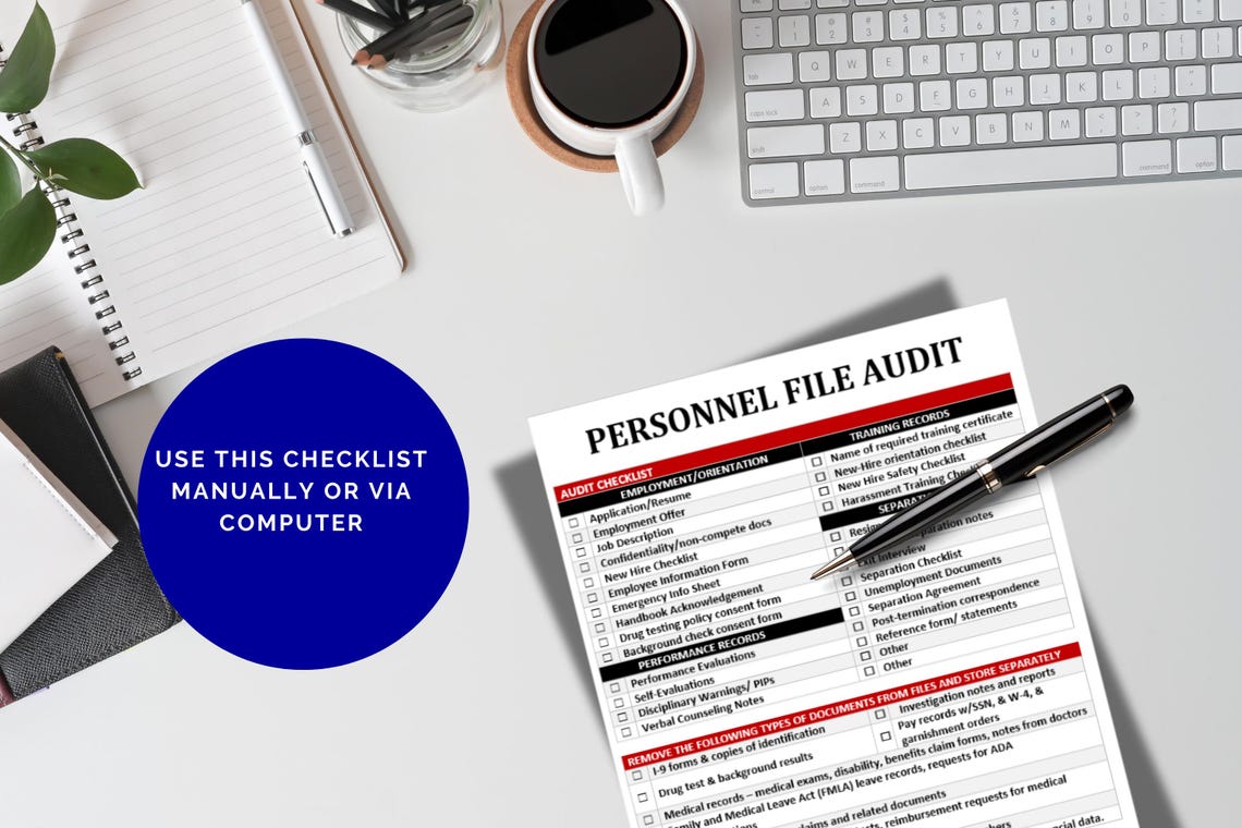 Personnel File Audit Checklist: HR Compliance Template (word, Excel ...