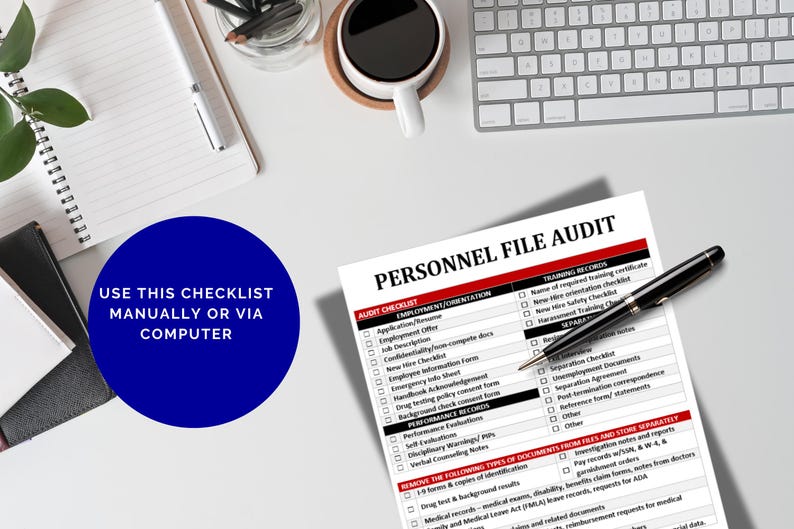 Personnel File Audit Checklist: HR Compliance Template (word, Excel ...