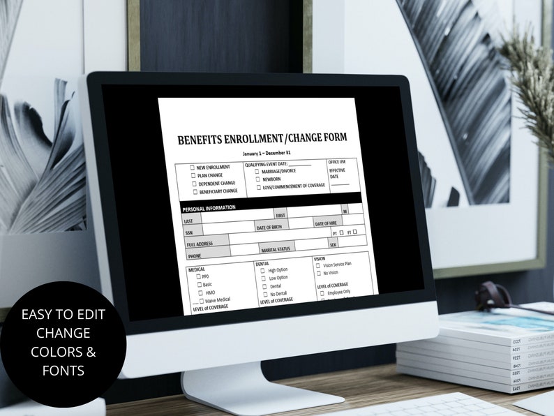 Employee Benefits & Compensation Bundle: Editable Word and Excel HR ...