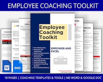 Employee Coaching Plan Toolkit: Meeting Agendas & Manager Forms (Digital Download)