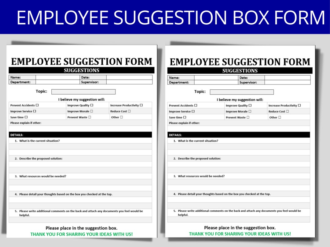 suggestion box ideas for employees