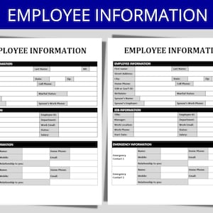 Employee Information Form | New Hire Paperwork | HR Templates | Employee Packet Forms | Employee Onboarding | Hiring Template