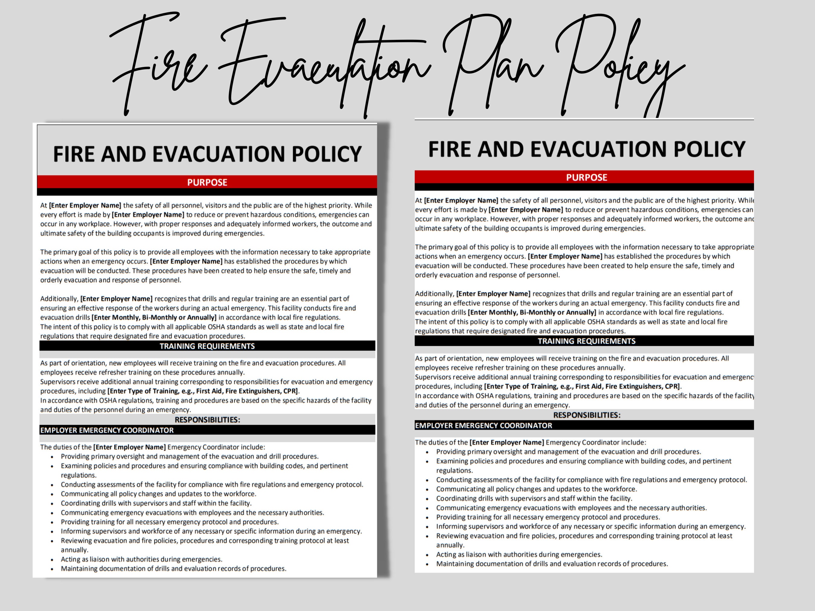 Fire Evacuation Plan Policy Template Editable Word Template Etsy fire-evacuation-plan-policy-template-editable-word-template-etsy