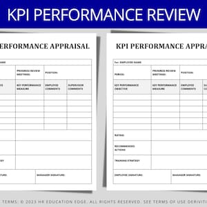 KPI Performance Appraisal: Employee Performance | Periodic Objectives | Annual Review | Yearly Evaluation | Review Supplement | HR