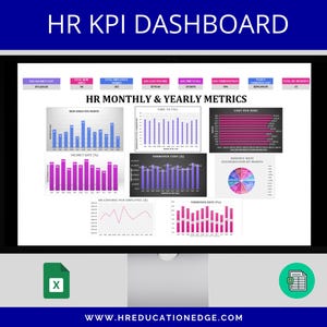 HR-KPI-dashboard en maandelijkse statistieken | Medewerkersbeheer en omzet | Excel-sjabloon met grafieken | HR-analyse en gegevenstracking