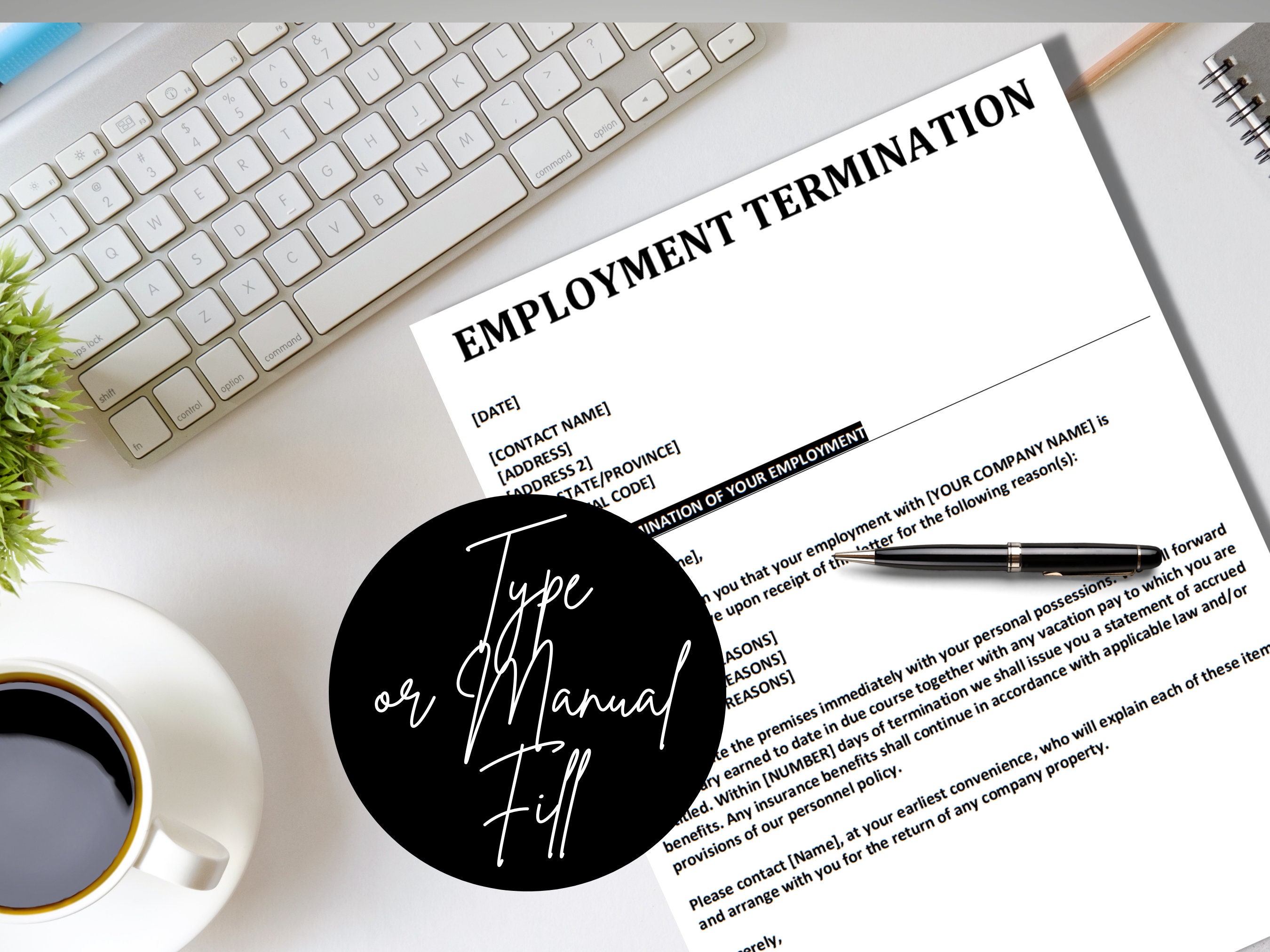 Termination Letter Template Human Resources Employee Termination