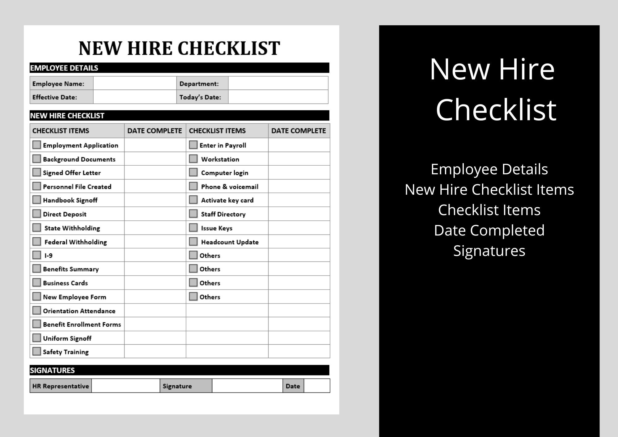 New Hire Paperwork Hr Forms New Hire Packet Editable Etsy Australia 3758