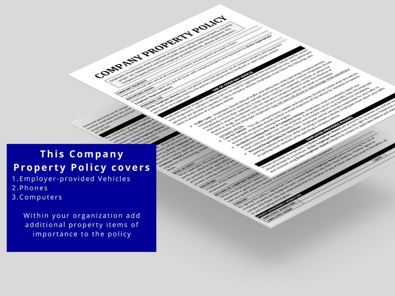 Company Property equipment Policy Editable HR Template Human Resource Company Property equipment Policy Editable HR Template Human Resource