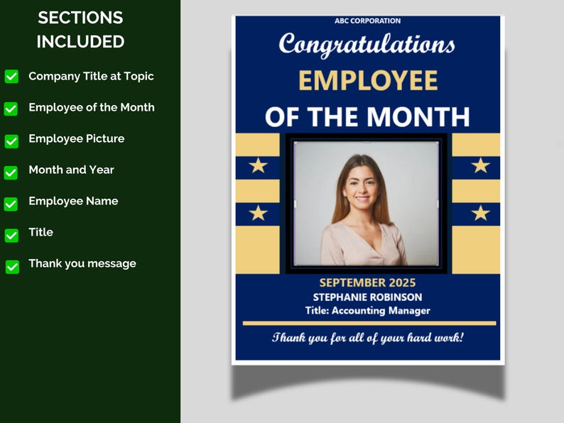 Employee of the Month Template: Editable Certificate Award (word ...