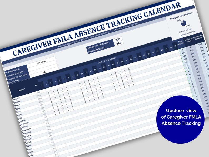 Fmla Pattern Absence Examples FMLA Absence Tracker Spreadsheet: Excel & Google Docs Templates for ...