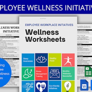 Employee Wellness Initiatives Worksheet: HR Total Rewards (Digital Download)