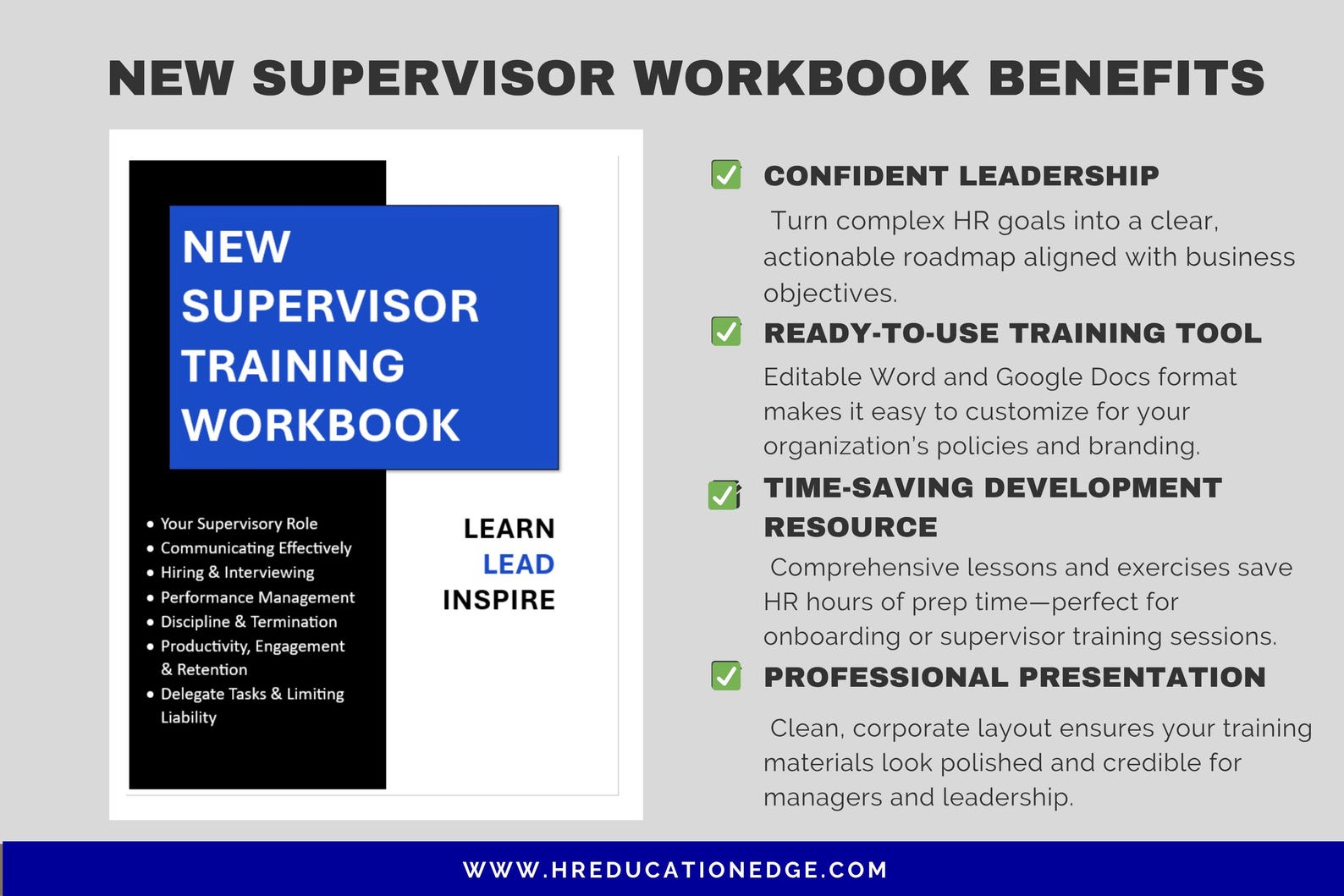 Supervisor Training Workbook | Leadership Development (digital Download ...
