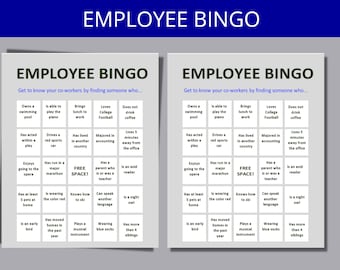 Employee Bingo Template: HR Icebreaker Game (Editable Word)