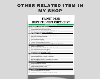 Receptionist Handbook Template: Front Desk Training Guide (word