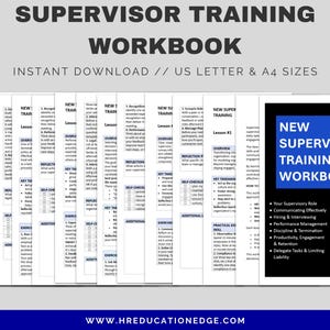 Supervisor Training Workbook | Leadership Development (digital Download ...